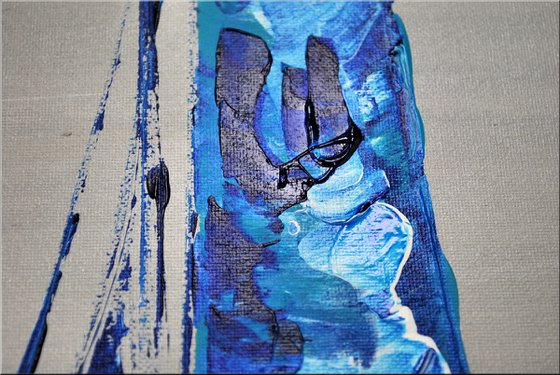 Blue Sails II - Abstract Seascape - Acrylic Painting - Canvas Art- Blue Wall Art