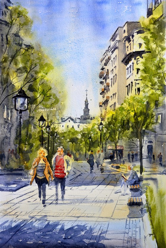 Obilicev Venac Beograd, 53x35cm 2020