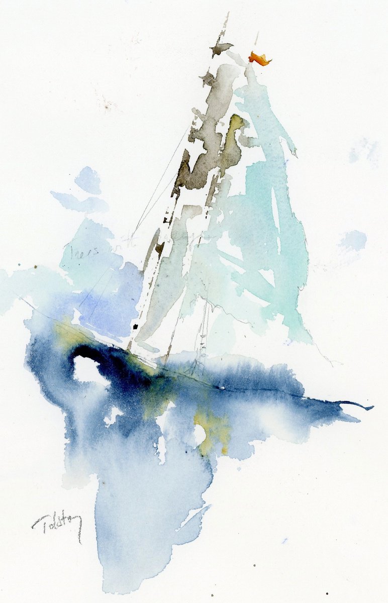 Abstract Sailboat by Alex Tolstoy