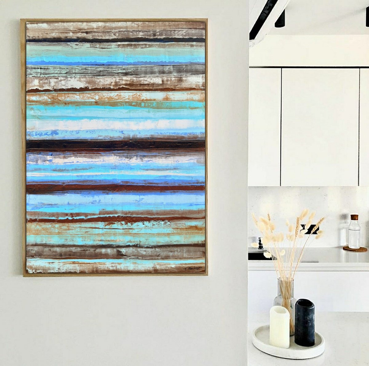 Abstract Oil Painting By Tigran Mamikonyan, 28 X 39", Road A1. 70X100Cm., Original Artwork