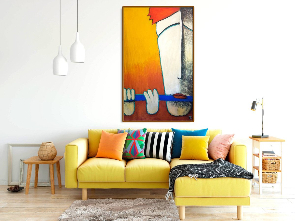 Naive Acrylic Painting , Fluit Misiek Ix By Zhana Viel, 38 X 61, Artwork For Sale On Artfinder