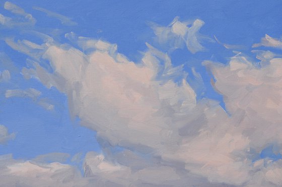 Mount Mézenc in snow, evening clouds