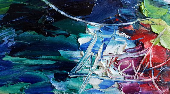 Painting Fishing boats, Nautical Painting, boat yacht bay