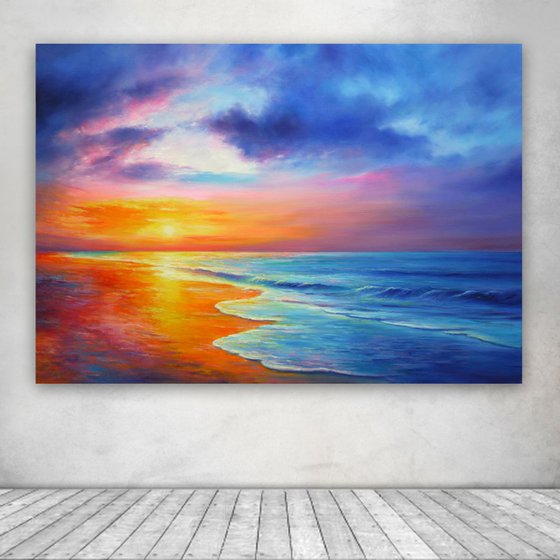 Large seascape painting