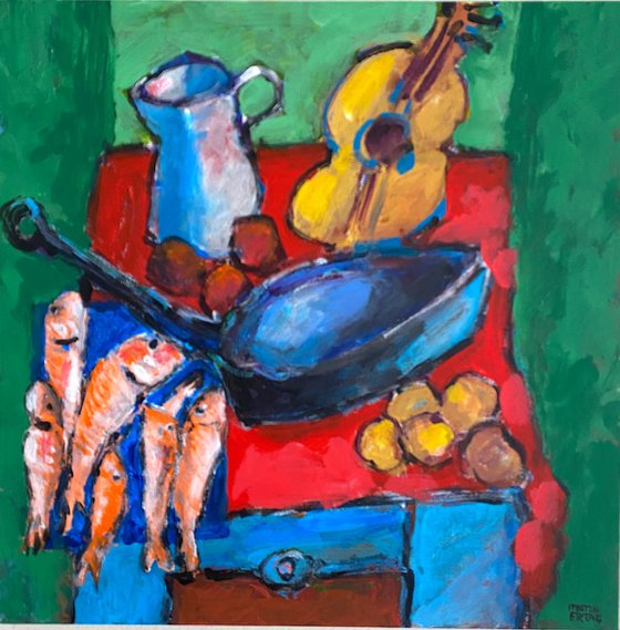 Still Life with Fish and Guitar