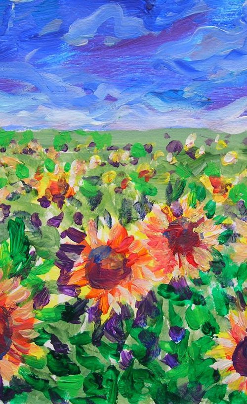 Sunflowers before the storm by Maja Grecic