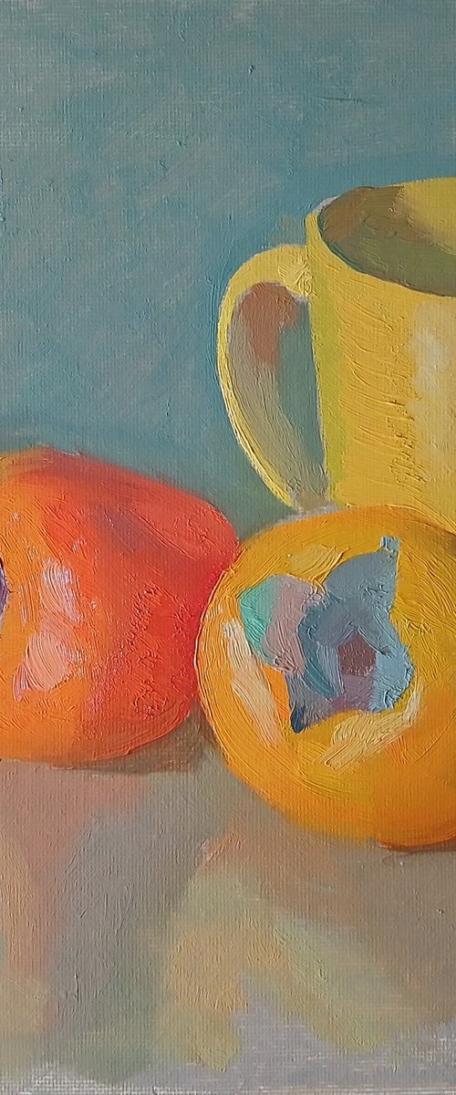 Coffee with Persimmon by Vasyl Koval