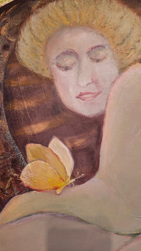 Woman with butterfly