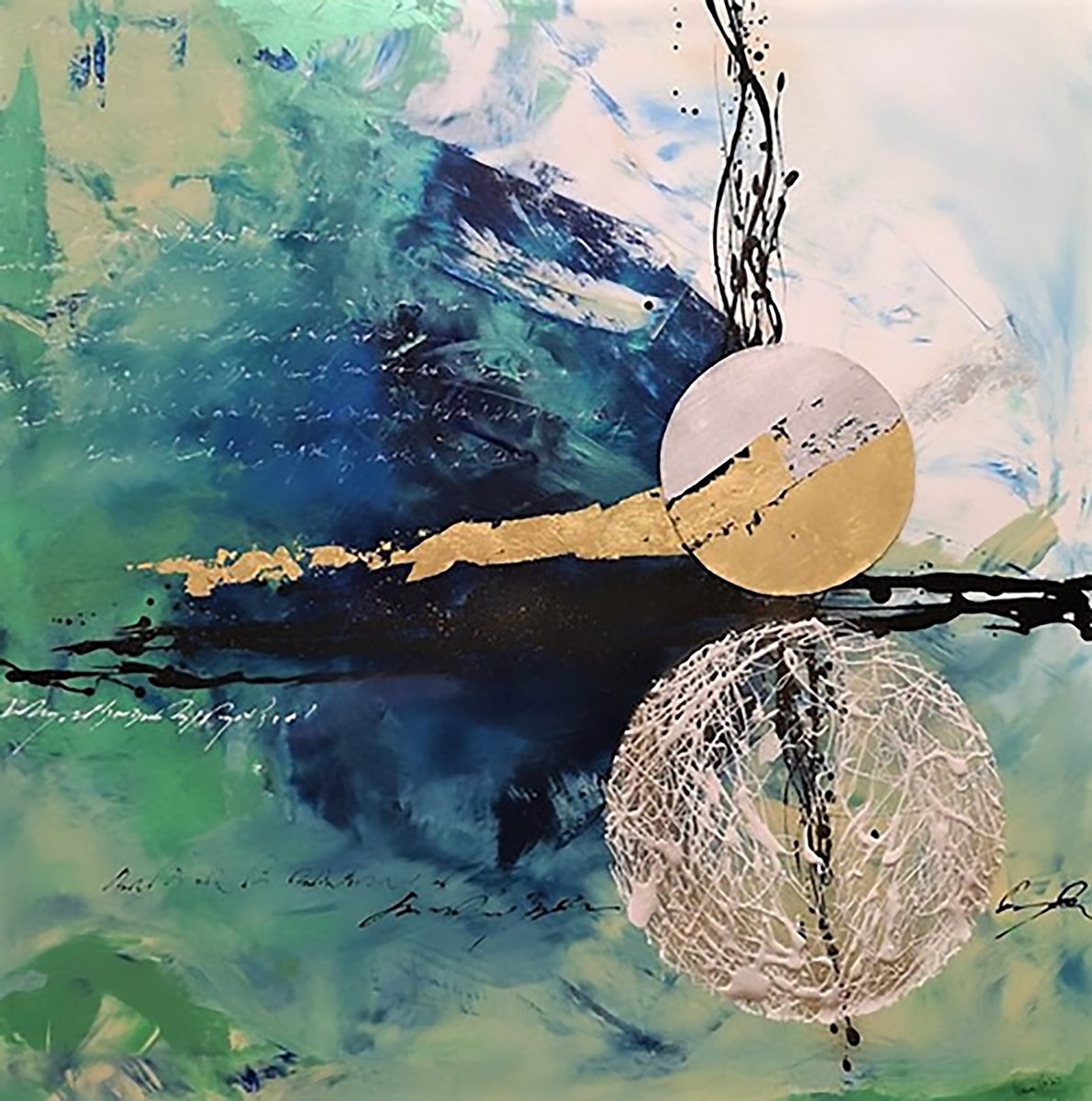 Abstract Painting By Ivana Urso, 33 X 33, Timeless Place, Original Artwork