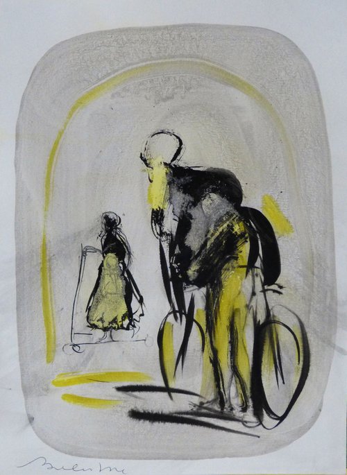 Bicycle 2, 21x29 cm by Frederic Belaubre