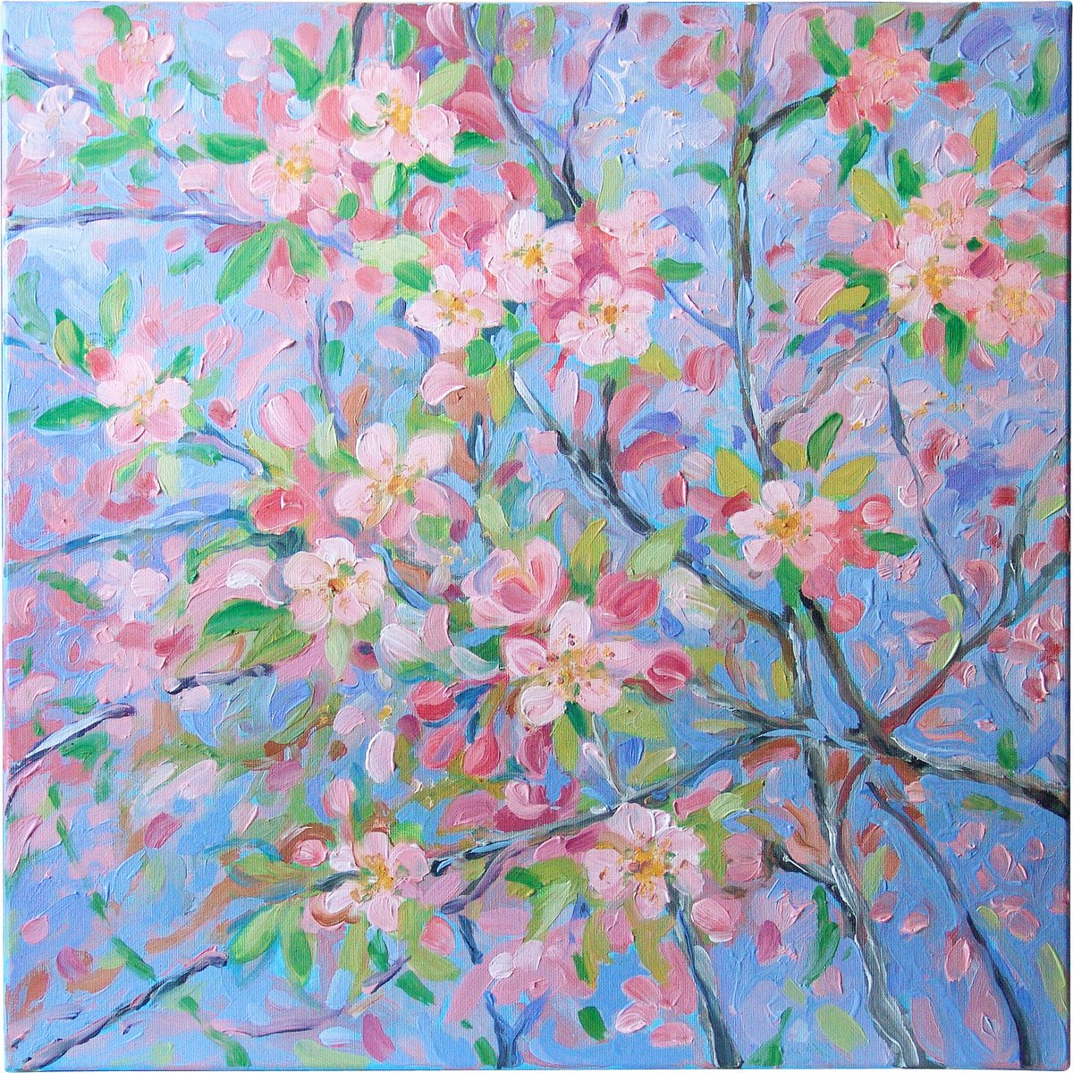Spring - Blooming apple trees by Jolanta Czarnecka