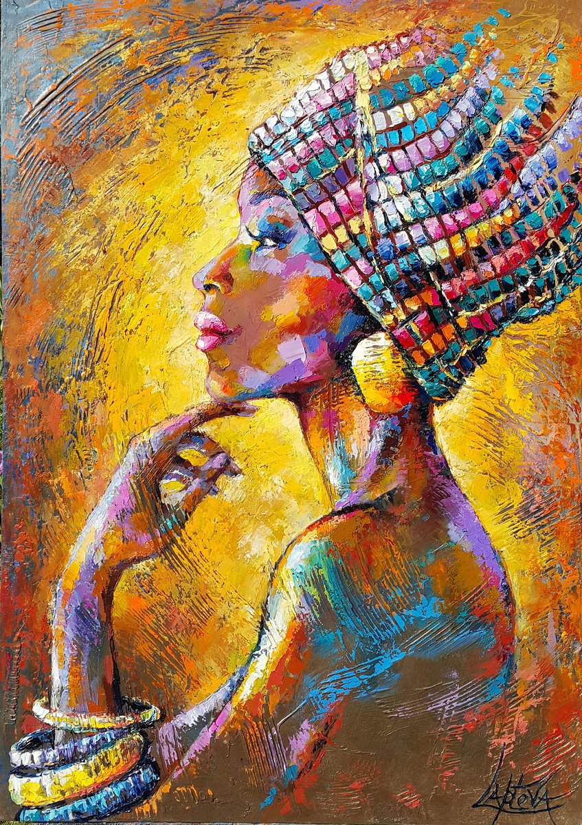 Portrait african woman by Viktoria Lapteva