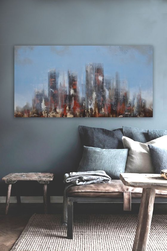 sky scrathes III  (140 x 70 cm)