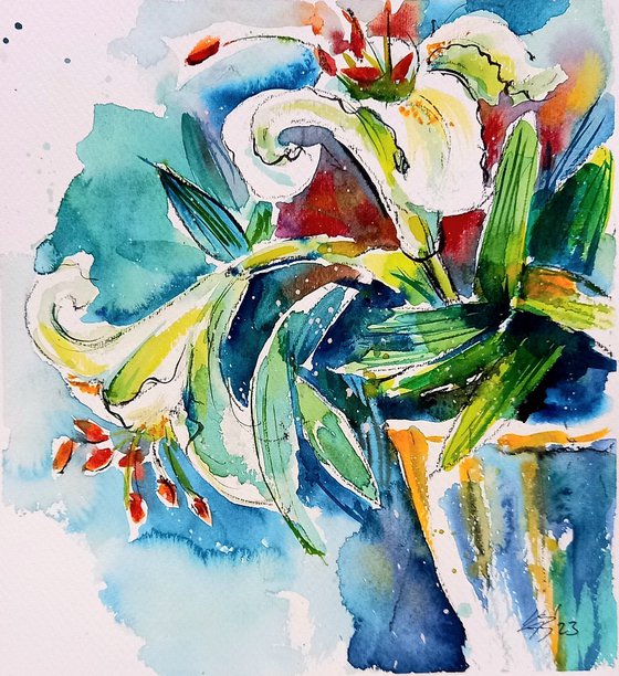 Lilies still life