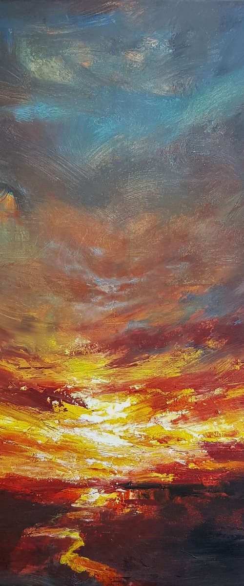 "Burning river" Large 70x100cm.....SPECIAL PRICE!!! .... by Ivan  Grozdanovski