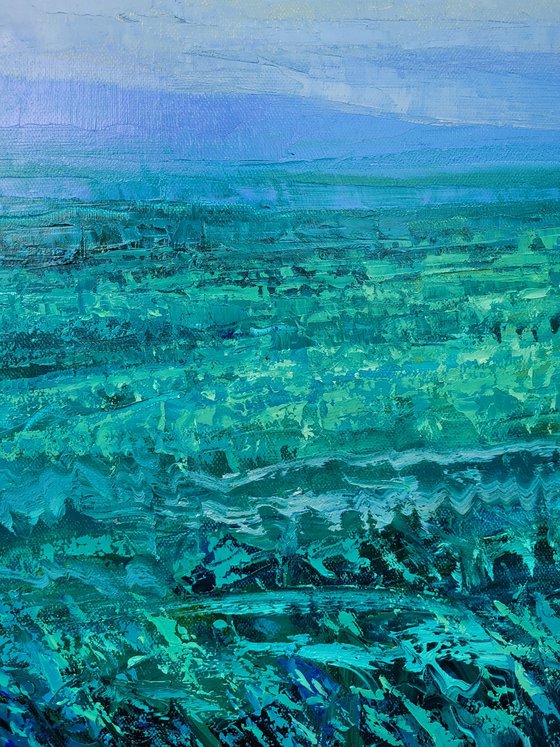 Green Field at Sunrise  60x80cm