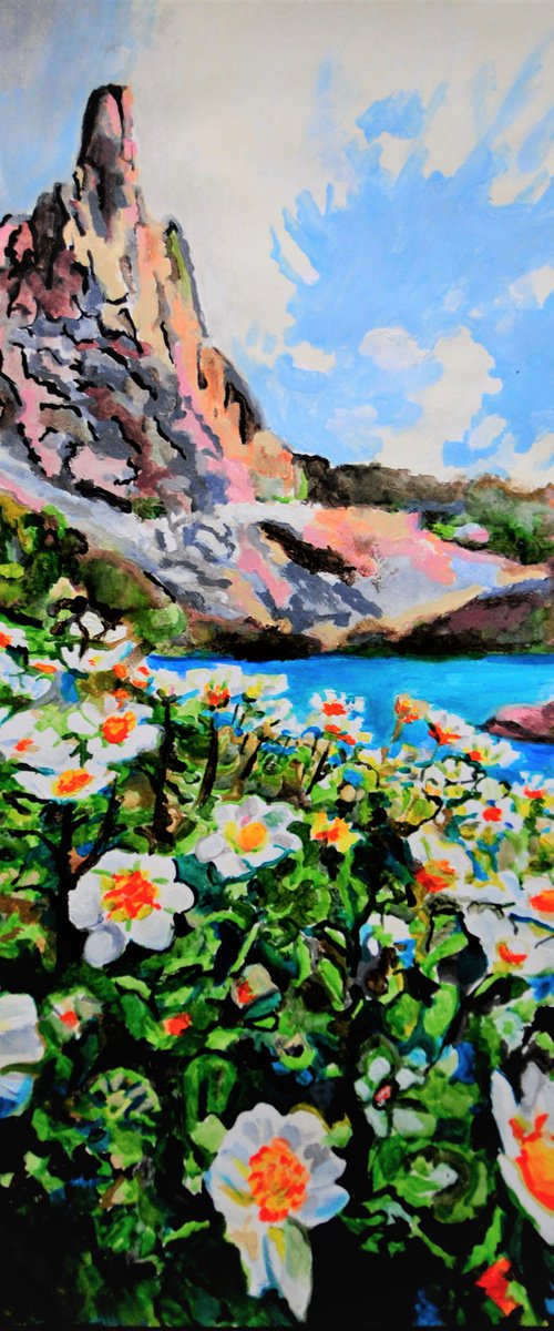 Mountain  landscape  / 72 x 50 by Alexandra Djokic