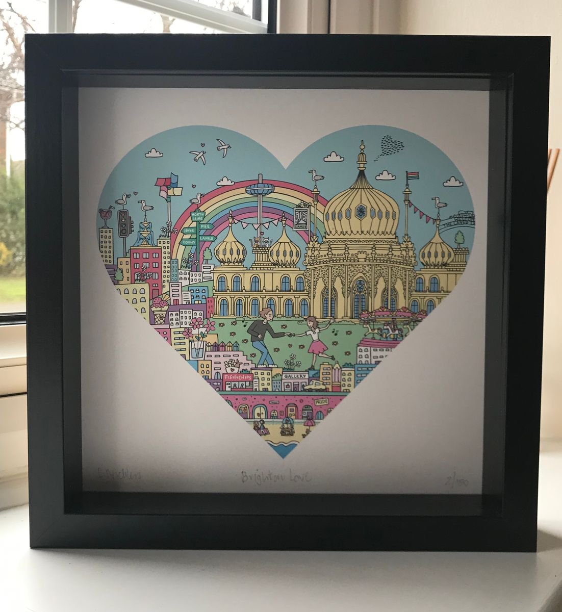 Brighton Love FRAMED by Lauren Nickless