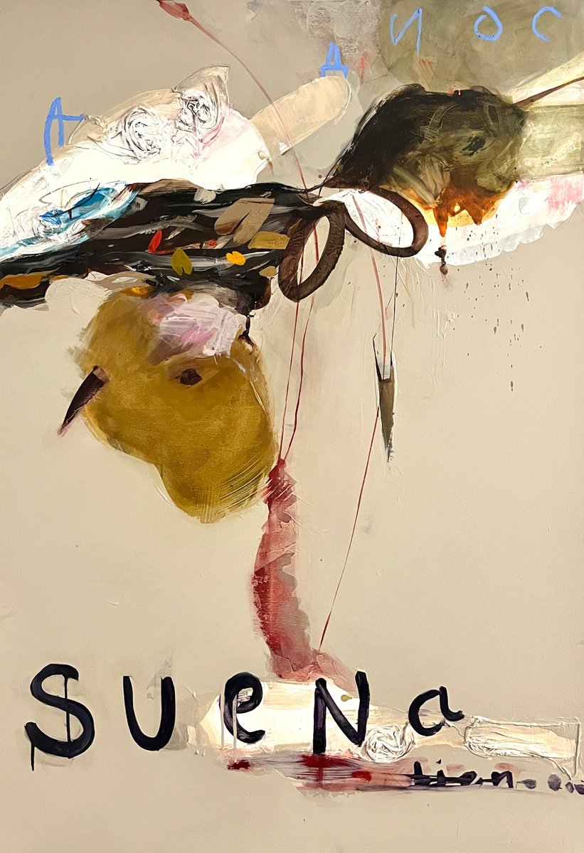 Organic Abstract Oil Painting By Mina Ilic, 35 X 51", Blindsight, Original Artwork