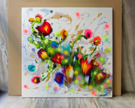 ”Happiness” Large Abstract Painting