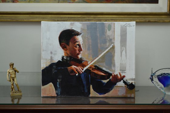 The boy and his violin