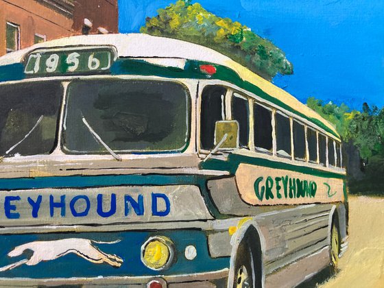 Bus In An American Town