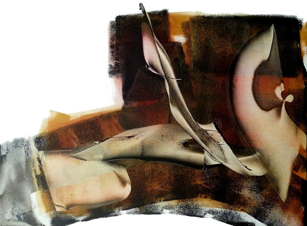 Expressive Abstract Acrylic Painting By Newel Hunter, 48 X 36", Glide, Original Artwork