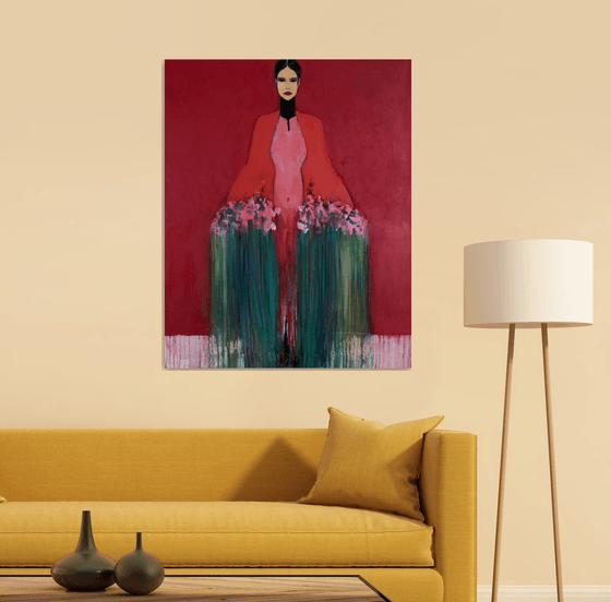 The Girl with Bouquet