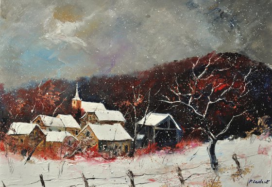 Village in the snow 75