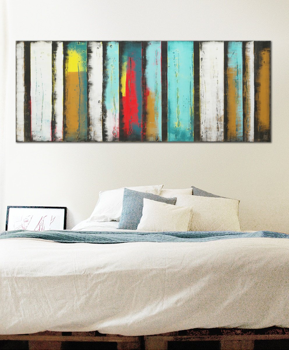 Turquoise Panels Light by Ronald Hunter