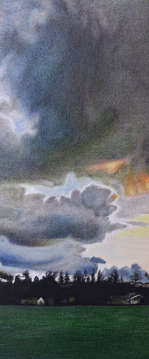 Sky Over Combe Valley by Lisa Punter