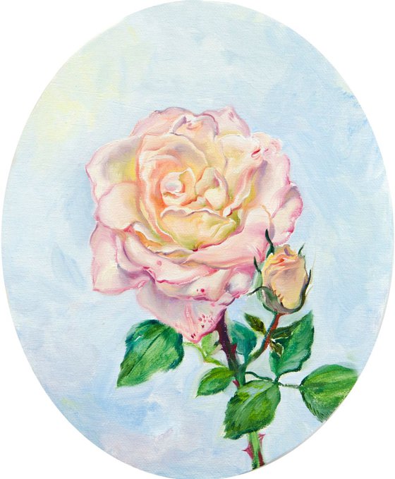 Rose in oval