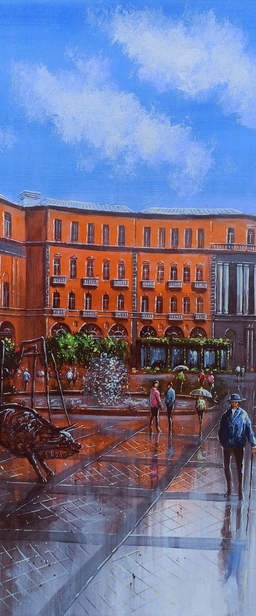 Cityscape - Yerevan -1 (45x65cm, oil painting, ready to hang) by Aram Movsisyan
