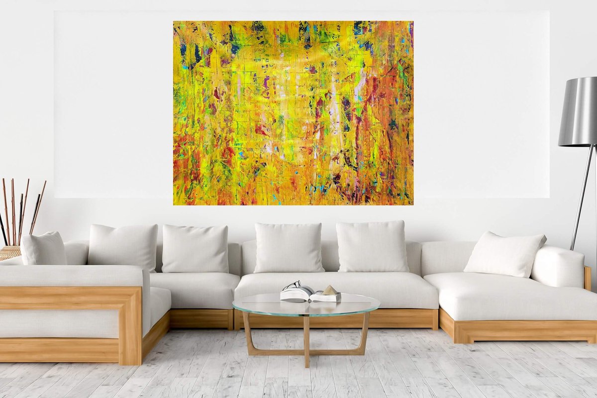 Summer in you soul - XXL colorful abstract painting by Ivana Olbricht