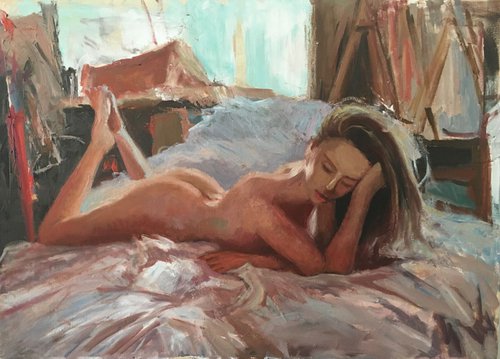 Studio Art Nude Painting by Leo Khomich
