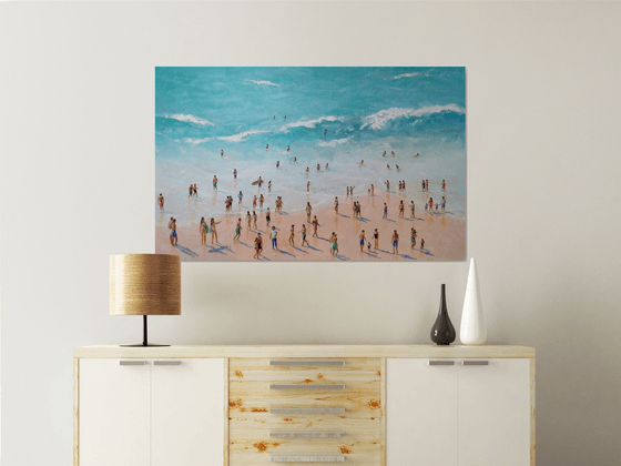 Summertime beach 48x30 in