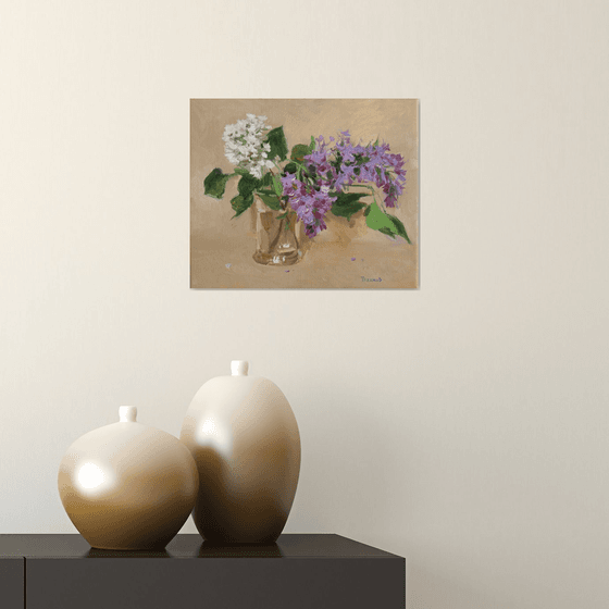 Lilacs in a Transparent glass