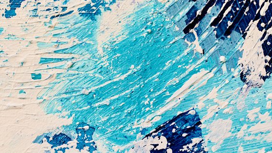 Beyond the sea no. 523 blue abstract