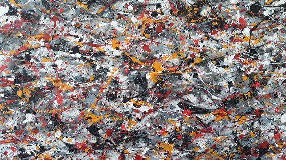 Abstract JACKSON POLLOCK style ACRYLIC on CANVAS by M.Y.