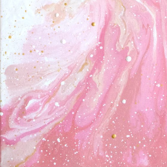 Abstract Gemstone Inspired Painting: 'Rose Quartz'