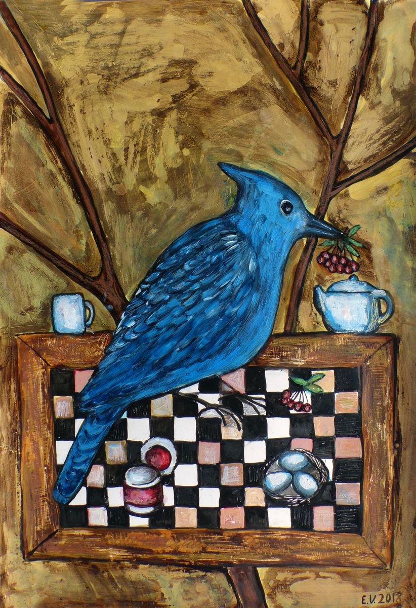 Blue bird by Elizabeth Vlasova