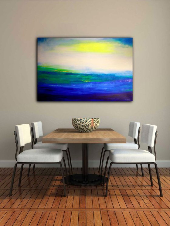 Large Abstract painting Seascape