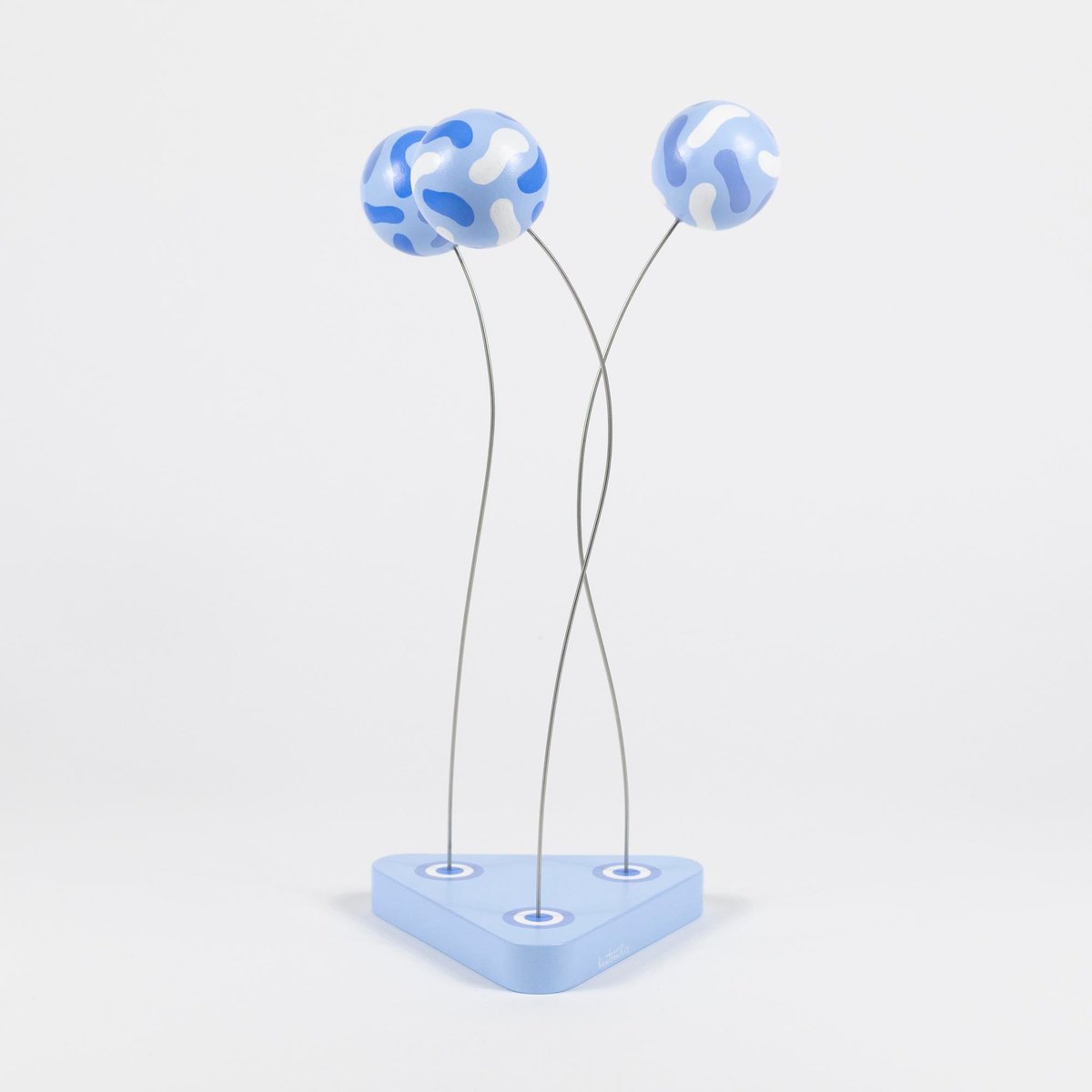 Urban And Pop Abstract Wood Sculpture By George Koutsouris, 8 X 16, Curved Oscillable #2, Original Artwork