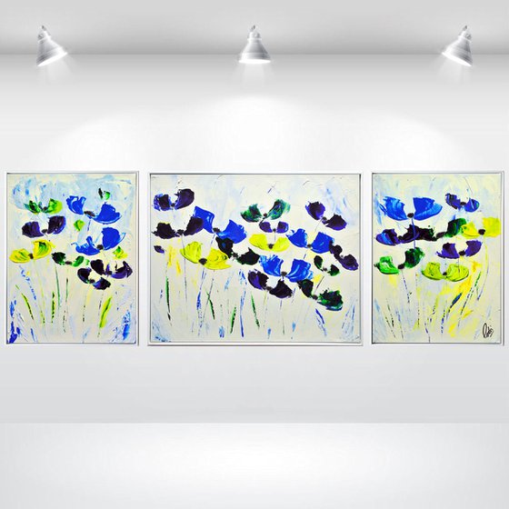 Summerlove - Abstract Art - Acrylic Painting - Canvas Art - Framed Painting - Abstract Flowers - Ready to Hang