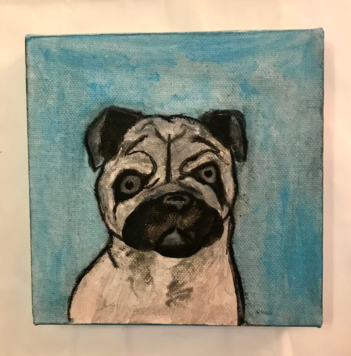 Pug store painting easy