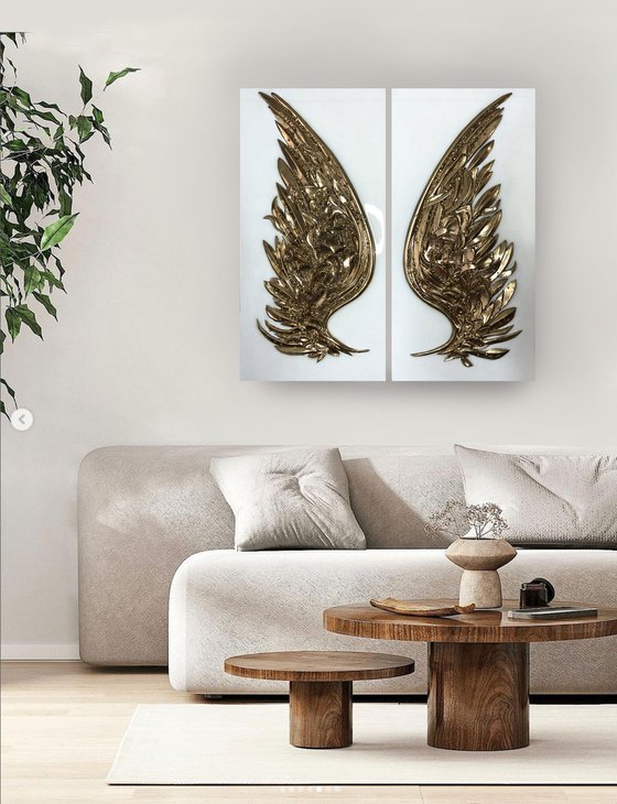 Golden wings.