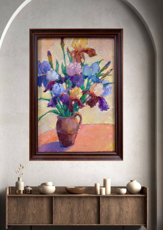 Irises in the morning light