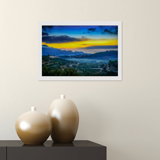 Blue Sunrise in Spain. Limited Edition 1/50 15x10 inch Photographic Print