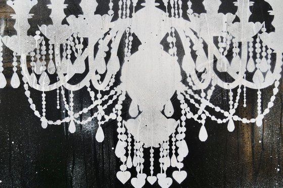 Raw Chandelier Class 140cm x 100cm Textured Urban Pop Art