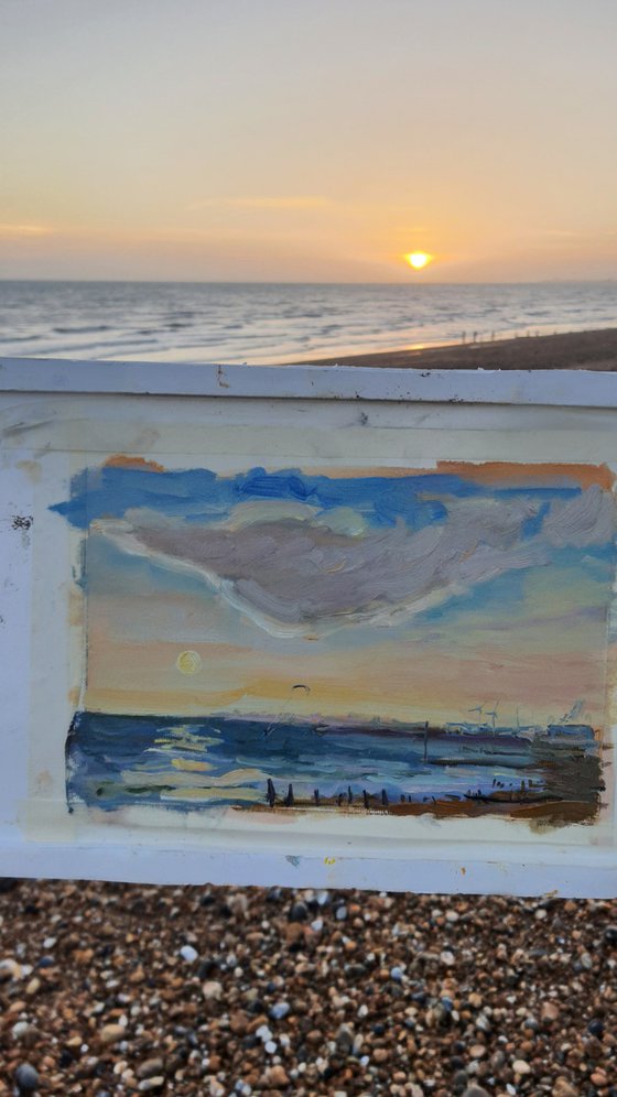 Sunset on the Hove beach 01
